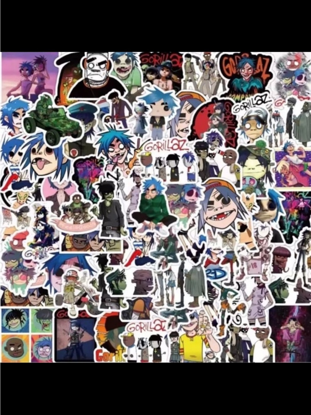 GORILLAZ Stickers, pack of 50